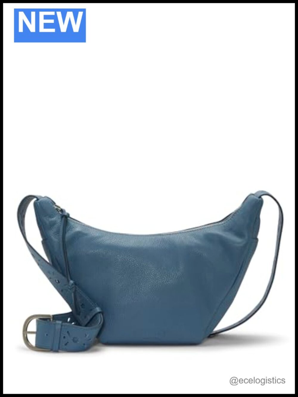 Lucky Brand Lara Leather Crossbody Bag with Zipper Closure